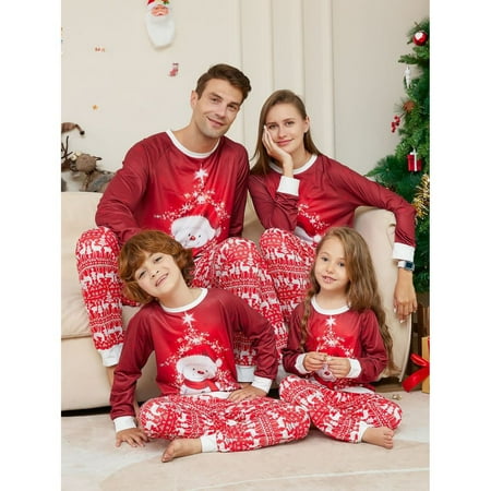 

Hotiary Christmas Family Pajamas Sets for Family Christmas Holiday Family Matching Pajamas Sleepwear Pjs Outfits Snowman Print Xmas Jammies for 0 Month-XXXX Large