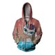 thumbnail image 3 of Sudadera con capucha y cremallera con estampado 3D de medusas y gatos para hombre, sudaderas con gráficos de olas y árboles de coco, sudaderas casuales holgadas con capucha de manga larga, 3 of 5