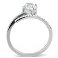 thumbnail image 3 of Luxe Jewelry Designs Stainless Steel Pave Women's Engagement Ring with CZ - Size 9 (Pack of 2), 3 of 4
