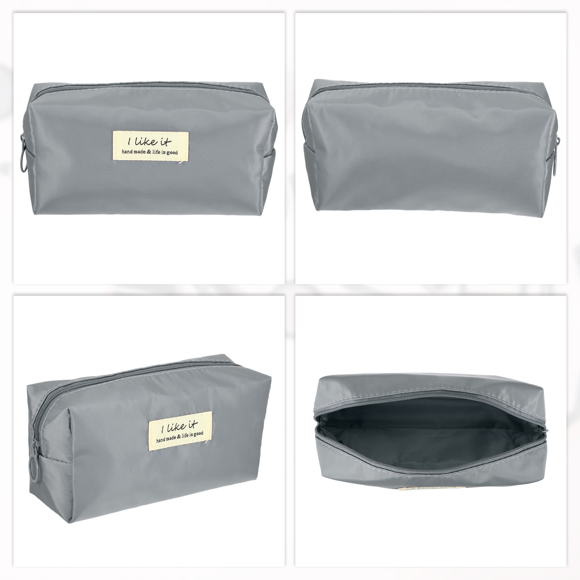 Unique Bargains 1 Pc Women Waterproof Makeup Bag for Business Travel Vacation Wedding Gray