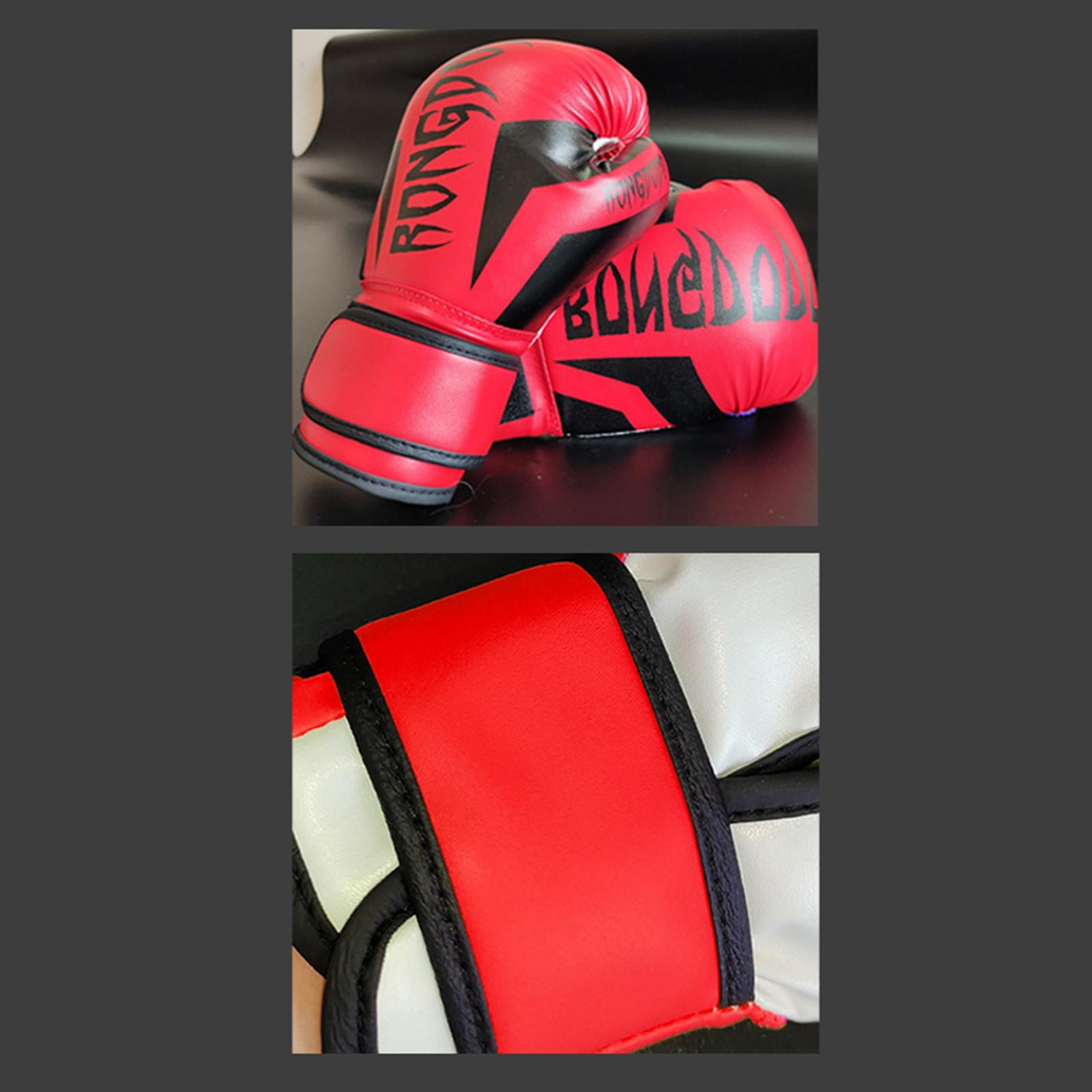 DimyFew Child Youth Boxing Gloves 6oz, for Sports Fitness Breathable One Piece Molding Red