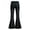 Black, variant on School Uniform for Girls High Elastic Slim Fit Stylish Print Flared Trousers Back-To-School Girls' Pants 5-6 Years