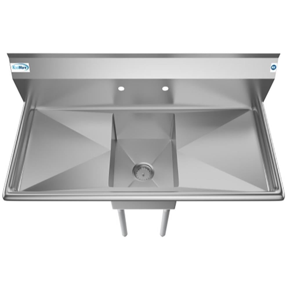 Pemberly Row 12x16x10 NSF Stainless Steel Kitchen Prep/Utility Sink in Silver