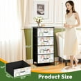 thumbnail image 2 of 4 Drawer Vertical Storage Dresser cute watercolor rainbows hearts for fabric with Wood Top Fabric Pull Drawers, 2 of 8