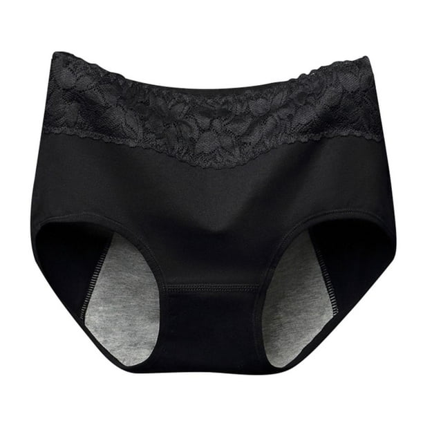 Ropa Interior Menstrual Mujer Calzoncillos a Prueba de Calzoncillos Bragas Posparto de Suave Negro L L Macarena Ropa interior menstrual para mujeres Walmart en linea