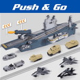 thumbnail image 5 of Chuvikid Aircraft Carrier Toy Playset,Fighter Jets,Truck,Missiles,Toys Gifts for Kids Ages 3-8 Years Old, 5 of 7