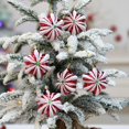 thumbnail image 2 of 6 piezas/caja de colgante de árbol de Navidad, estrella roja, copo de nieve de caramelo, adorno de bola de Navidad, Año Nuevo 2025, decoración del hogar, regalo de Navidad 2024, 2 of 5