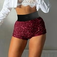 thumbnail image 4 of Ailaofu Sequin Shorts for Women High Waist Party Night Out Concert Outfit Sparkly Mini Shorts, 4 of 7