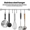 thumbnail image 2 of Estante para colgar utensilios de cocina, estante de pared para colgar utensilios, ganchos de acero inoxidable para utensilios de cocina, 2 of 4