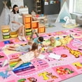 thumbnail image 6 of Noahas Playroom Rug Daycare Kids Rug 4x6,Educational and Fun Nursery Rug with ABC Alphabet Animals Classroom Rug Washable Kids Play Mat Baby Toddler Children Boys Rugs for Bedroom,Pink, 6 of 7