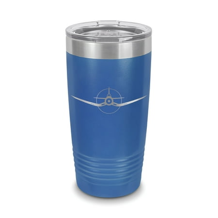 

F4U Corsair Tumbler 20 oz - Laser Engraved w/ Clear Lid - Polar Camel - Stainless Steel - Vacuum Insulated - Double Walled - Travel Mug - fighter aircraft ww2 wwii korean war