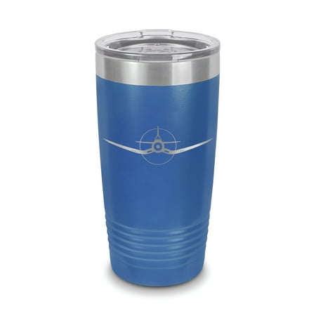 

F4U Corsair Tumbler 20 oz - Laser Engraved w/ Clear Lid - Polar Camel - Stainless Steel - Vacuum Insulated - Double Walled - Travel Mug - fighter aircraft ww2 wwii korean war