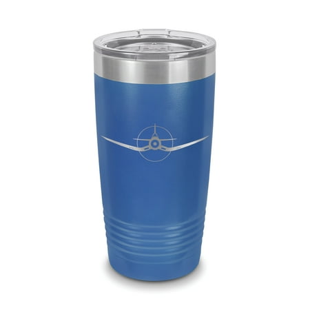 

F4U Corsair Tumbler 20 oz - Laser Engraved w/ Clear Lid - Polar Camel - Stainless Steel - Vacuum Insulated - Double Walled - Travel Mug - fighter aircraft ww2 wwii korean war