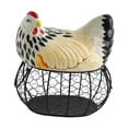 thumbnail image 4 of Cesta para huevos de gallina, contenedor de almacenamiento de huevos, decoración decorativa de cocina, soporte para huevos de gallina, soporte para hierro colorido, 4 of 8