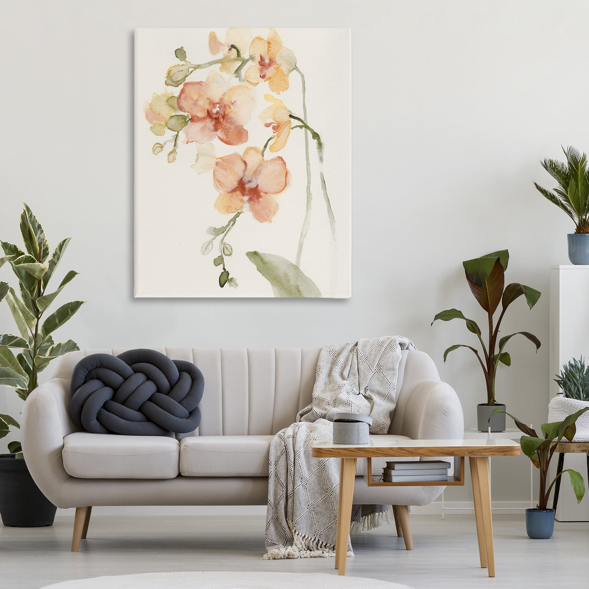 Stupell Industries Peach Orchid in Bloom Canvas Wall Art, design by Victoria Barnes