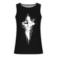 thumbnail image 3 of WAENQINLA Graphic Tank Tops for Men Faith Christian Distressed Cross Print T-Shirts Summer Beach Sleeveless Workout Shirt Tee, 3 of 3