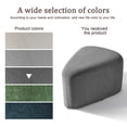 thumbnail image 5 of UIXE Rounded Triangle Ottoman Pebble Footstool Upholstered Coffee Side Tables for Living Room Bedroom Entryway, Gray, 5 of 6