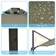 thumbnail image 3 of FLAME&SHADE 10ft LED Outdoor Round Patio Cantilever Umbrella for Beach Garden Patio and Lawn,Taupe, 3 of 7
