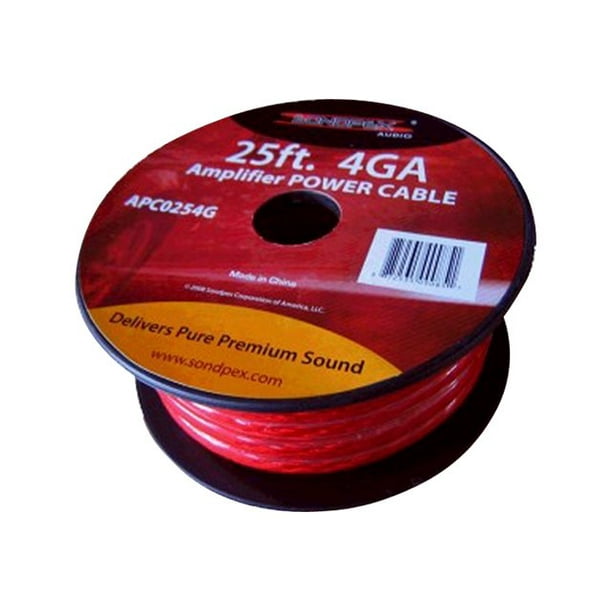 4GA 25' Amplifier Power Cable