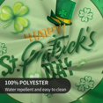 thumbnail image 2 of Round St. Patrick''s Day Tablecloth Green Irish Shamrocks Waterproof Washable Tablecloth Clover Themed Table Cover for Holiday Party Dinner Kitchen Decoration 60 inch, 2 of 6