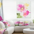 thumbnail image 1 of Light Pink Flowers Watercolor - Floral Canvas Art Print, 1 of 3