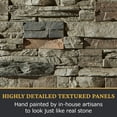 thumbnail image 3 of Faux Stacked Stone 3D Textured Wall Panel Sample | Sedona | 8"L x 8"H | Sample Size | Cambridge Gray, 3 of 6