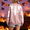 thumbnail image 4 of RFQWOVSR Womens Halloween Print Crew Neck Long Sleeve Sweatshirt Casual Pullover Top XXL, 4 of 6