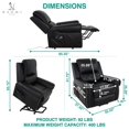 thumbnail image 4 of Naomi Home Tatiana Luxury Studded Electric Lift Recliner Chair with Massage and Heating-Color:Black,Material:Air Leather, 4 of 18