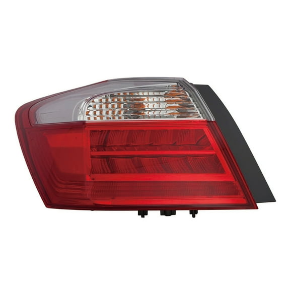 KAI New CAPA Certified Standard Replacement Driver Side Outer Tail Light Assembly, Fits 2013-2015 Honda Accord Sedan