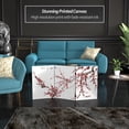 thumbnail image 2 of 2 ft. Short Double Sided Plum Blossom Canvas Folding Screen, 2 of 7
