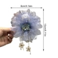 thumbnail image 3 of Fashionable Fabric Hair Clip Breathable Mesh Petal Design Strong Hold Hairpin Accessory For Long Hair Styling, 3 of 8