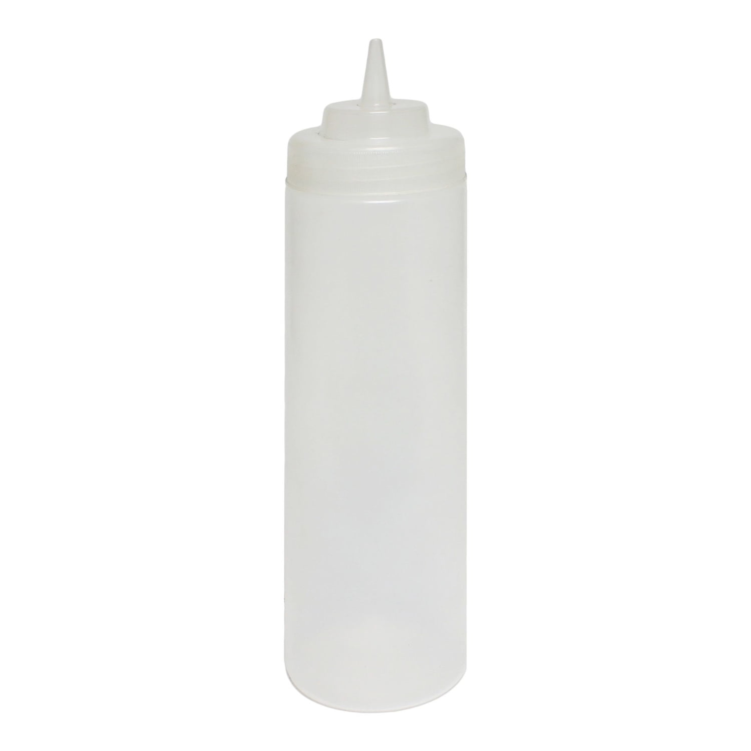 24 Oz. WideMouth Squeeze Bottle, Clear, 6/PK