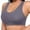 *Gray, variant on Women's Seamless Racerback Wireless Bra,Ladies' Scalloped Edge Comfort Bralette,Cross Back Support Sports Bra For Women,Black,XL-4XL