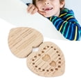 thumbnail image 3 of Caja Para Dientes De Bebé, Caja De Recuerdo De Dientes Primarios Significativos Con Agujeros Individuales En Forma De Corazón Para La Infancia, 3 of 7