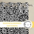 thumbnail image 6 of Black Morocco Kitchen Curtains Window Panels, Traditional Tribal Abstract Geometric Art Insulated Window Treatment Curtain, Grommet Curtains for Bedroom/Living Room/Bathroom, 2 Piece 42"Wx54"L, 6 of 8