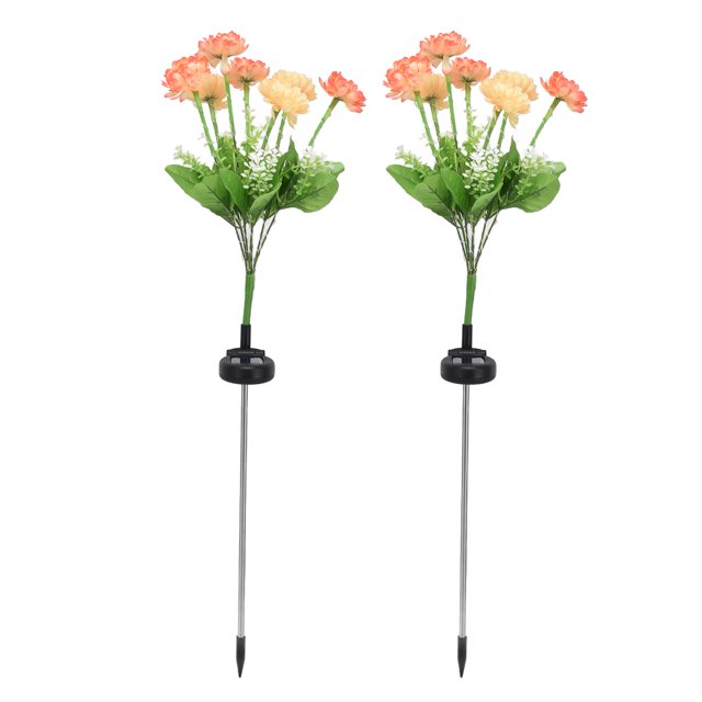 Luces de flores de estaca de jardín, 2 piezas de luces solares decorativas de estaca para jardín, luz decorativa solar de flores, respuesta rápida