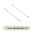 Achim Fantasia White Curtain Rod Extender, 24"