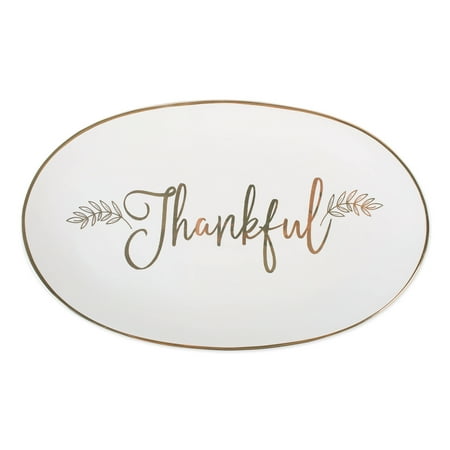 Dessert For Christmas Dinner DII Thankful Platter for Thanksgiving or Christmas Dinner for Appetizers, Desserts, Turkey, or Ham ()