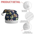 thumbnail image 4 of Haiem Sloth with Donuts Pattern Santa Hat Confortable Velvet Christmas Hat for Christmas Party Favors Fit for Adults Men Women, 4 of 6