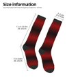 thumbnail image 5 of Balery Red Geometric Printed Novelty Socks Men's Women's Crew Socks Sports Socks Knee High Socks Cotton Socks Quirky and Cool Socks, 5 of 9