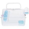 thumbnail image 1 of SHISUYAN 1 Set Transparent Hamster Cage Travel Carrier Watering Accessories Included, 1 of 9
