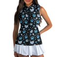 thumbnail image 3 of Whosucclay Light Blue Paw Prints and Hearts Women Golf Sleeveless Tank Top for Ladies, Stretchy Ladies Golf Shirts Anti Fade Soft Tennis Shirts, 3 of 8