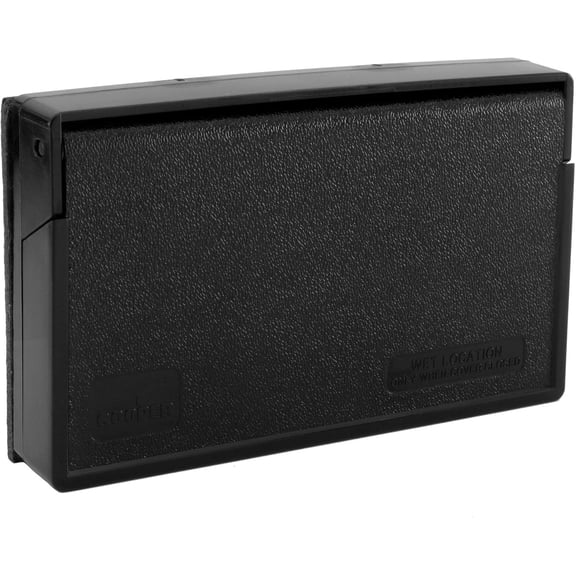 RecPro RV Exterior Power Outlet Cover Plate | For GFI/GFCI Receptacles | Weatherproof Seal (Black)