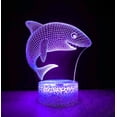 thumbnail image 4 of YSTIAN 3D Shark Fish Night Light led Lamp Illusion 16 Color Changing Table Desk Decoration Lamps Birthday Gift Acrylic Base USB Cable Toy, 4 of 6