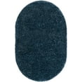 thumbnail image 6 of Unique Loom Davos Shag Collection Area Rug - Solid (3' 1" x 5' 3" Oval Marine Blue), 6 of 7