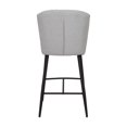 thumbnail image 2 of CorLiving Jasper Set of 2 Modern Upholstered Indoor Counter Height Bar Stools with Channel Tufted High Backs and Metal Legs, 2 of 9
