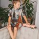 thumbnail image 4 of Balery Polka Dot Rhino Welcome Conjunto de Pijama Infantil de Manga Corta con Estampado – Ropa de Dormir de Algodón Suave-XX-Large, 4 of 6