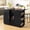 Black + MDF, variant on 47.2" White Kitchen Island with Drop Leaf, Power Outlet, Wine Rack & Glass Holder, 2-Door Buffet Sideboard with Side Shelves, Melamine MDF