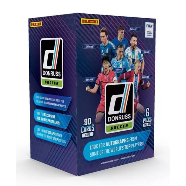 Caja de cartas coleccionables Panini Donruss Soccer, paquete de 6 unidades