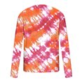 thumbnail image 4 of Dagegui Mens Tie Dye Shirts Long Sleeve Crew Neck T-Shirts Big and Tall Outdoor Lounge Tees Trendy Hawaiian Vacation Travel PulloverTops Orange,XXXXXL, 4 of 5